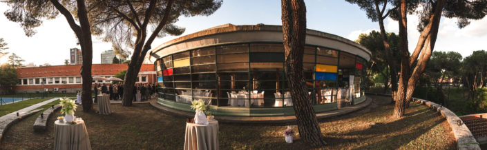 Catering en el jardín del Instituto Eduardo Torroja