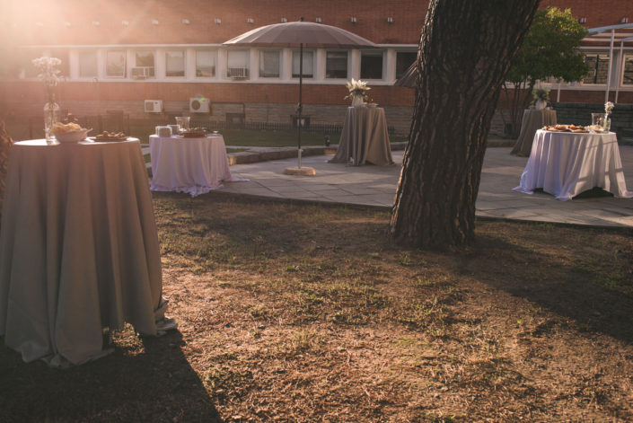 Catering en el jardín del Instituto Eduardo Torroja