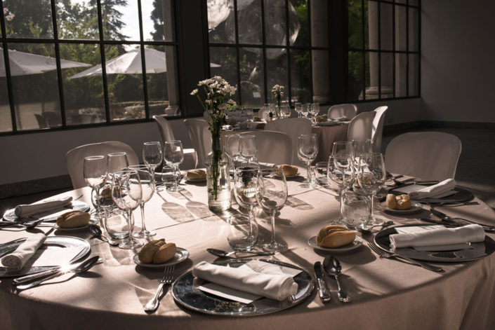 Mesa en el catering del Jardín Botánico