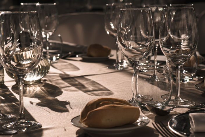 Mesa en el catering del Jardín Botánico