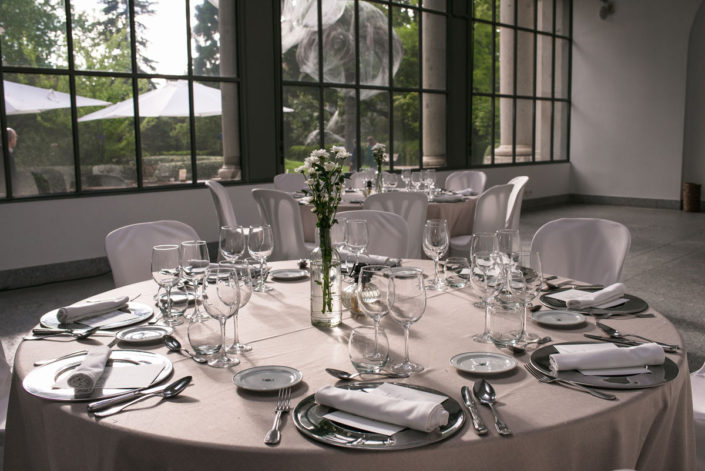 Mesa en el catering del Jardín Botánico