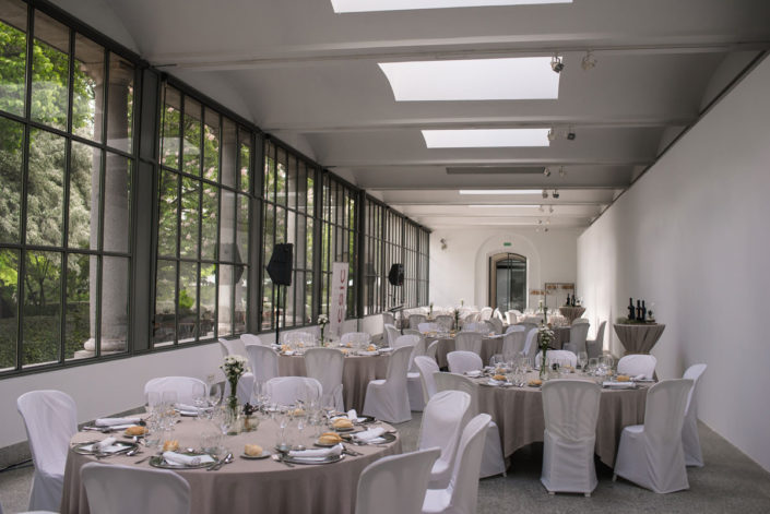 Mesa en el catering del Jardín Botánico