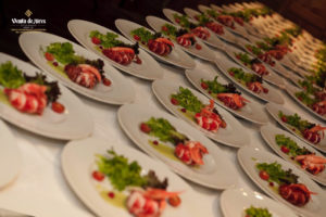 Mini degustación de nuestros platos de boda en Venta de Aires