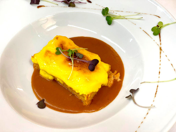 pastel-pescado-gratinado-bisque-marisco